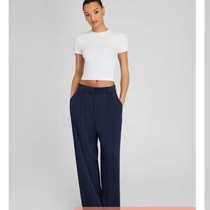 Club Monaco Navy Blue Flowy silk pants